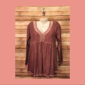 POL Babydoll Empire  Lace Top